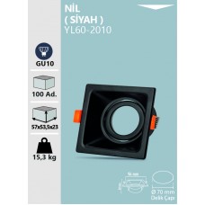 NİL DEKORATİF KARE SİYAH KASA